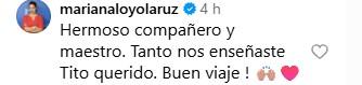 Mariana Loyola recordando al mítico actor