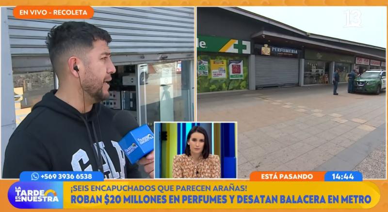T13 - Robo en perfumería provocó balacera en acceso a Metro