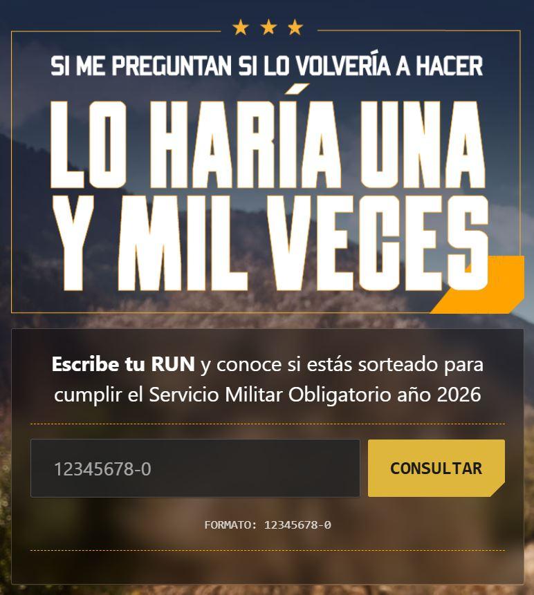 Captura - Servicio Militar 2026