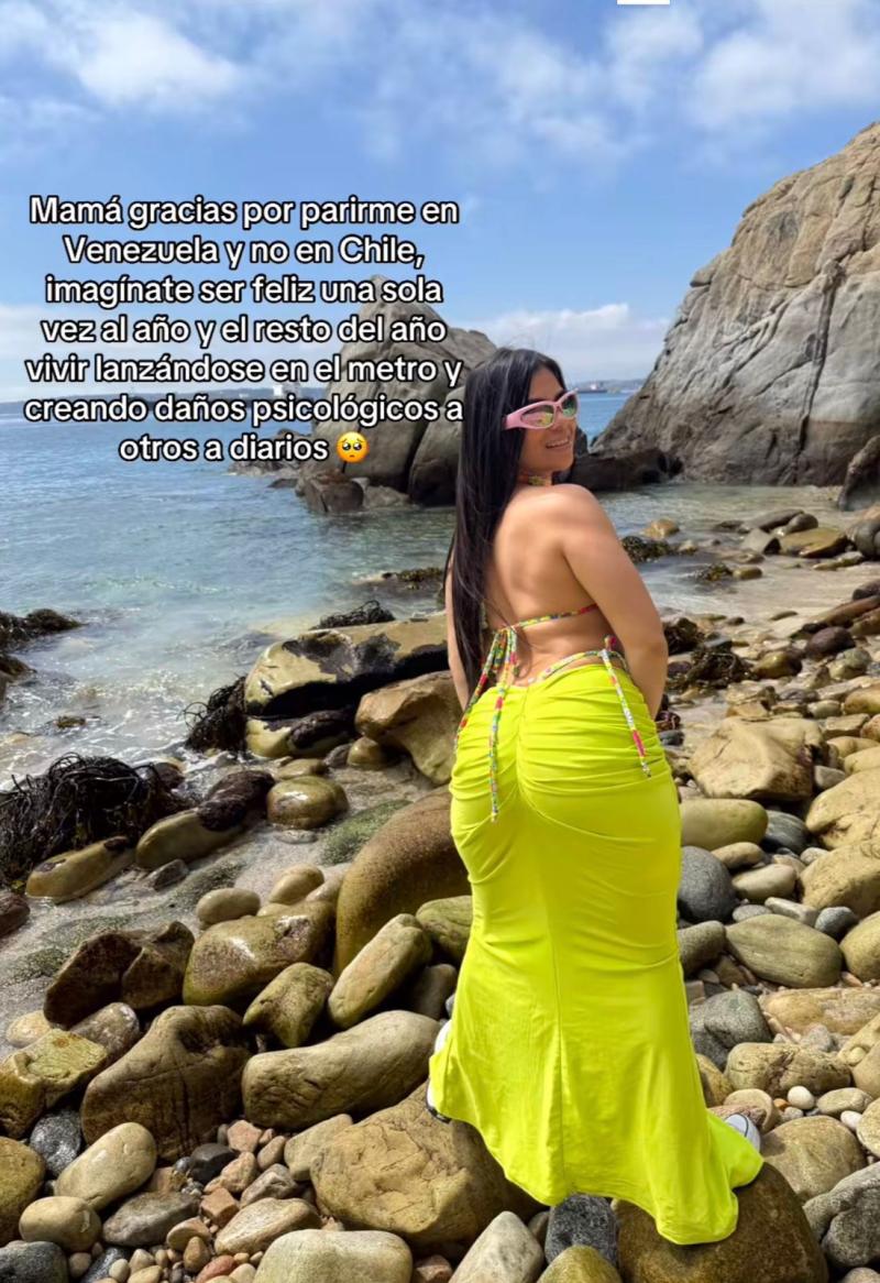 TikTok - Joven venezolana se burla de chilenos
