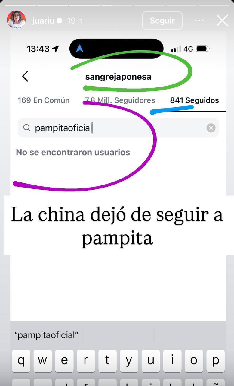 Instagram (@juariu) - Conflicto entre Pampita y China Suárez