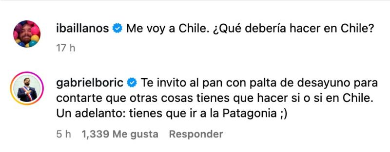 Instagram - La inesperada de invitación del Presidente Boric a Ibai por su visita a Chile