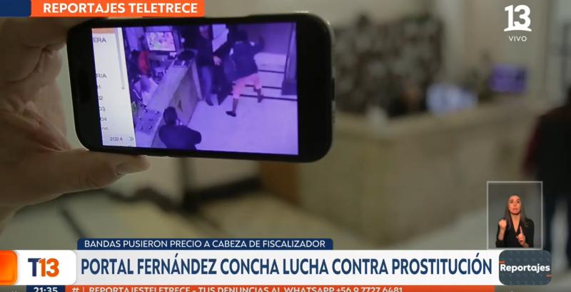 Reportajes T13 - Uno de los ataques que sufrió el encargado de seguridad del Portal Fernández Concha