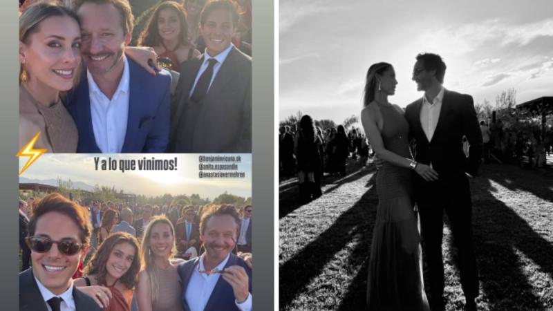 Benjamín Vicuña y Máximo Menem asistieron a exclusivo matrimonio - Redes sociales