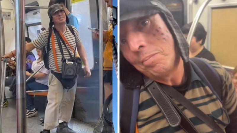 "El Chavo del 8" en el Metro - Captura redes sociales