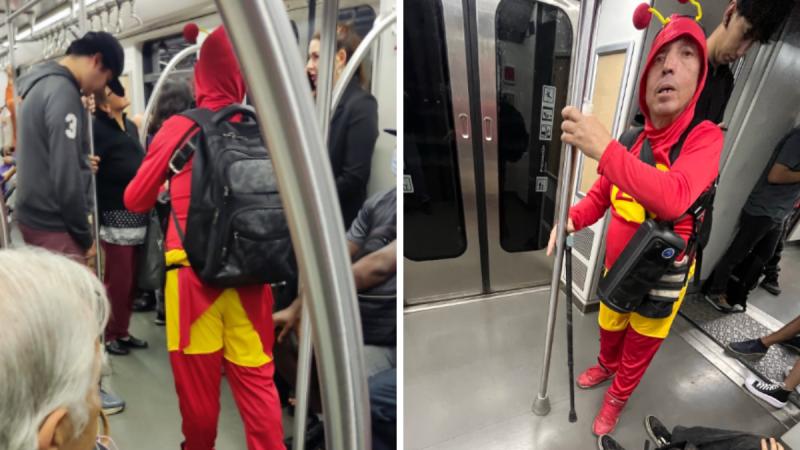 Denuncian que reapareció 'El Chavo del 8' expulsado del Metro - Redes sociales