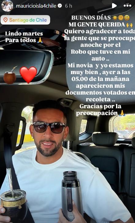 Captura stories Instagram - Mauricio Isla
