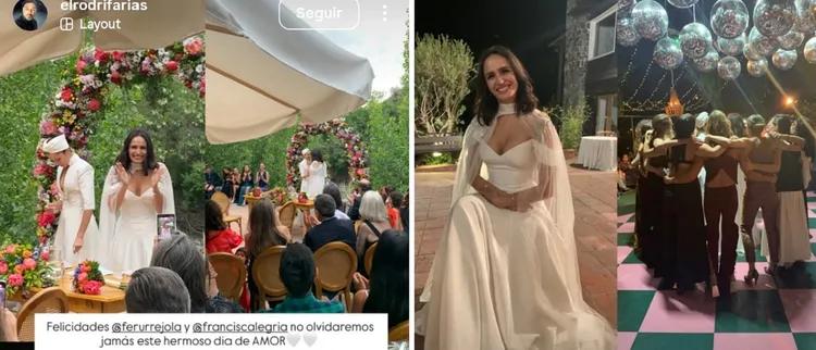 Instagram - Fernanda Urrejola y Francisca Alegría se casan y cautivan con sus looks de novia