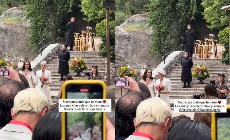 Instagram - Fernanda Urrejola y Francisca Alegría se casan y cautivan con sus looks de novia