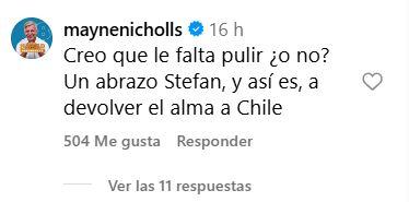 Captura - El comentario que le dejó Harold Mayne-Nicholls a Stefan Kramer