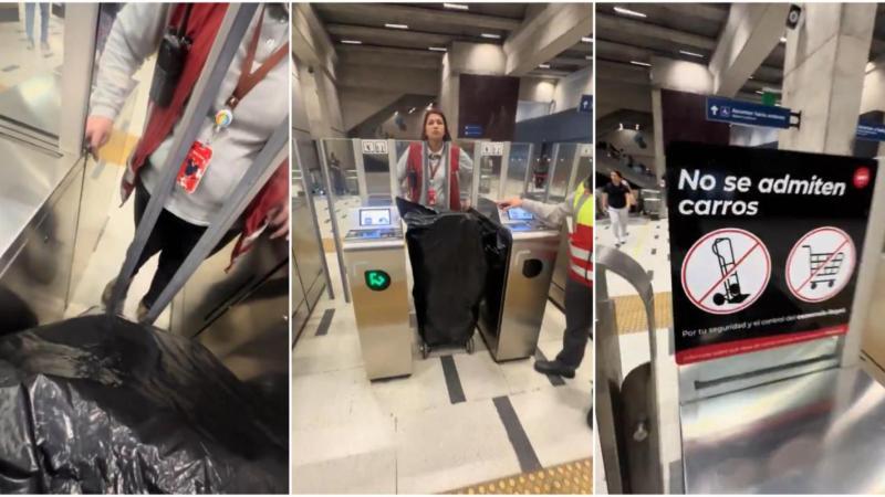 T13 - Funcionaria no dejó entrar al metro a comerciante ambulante