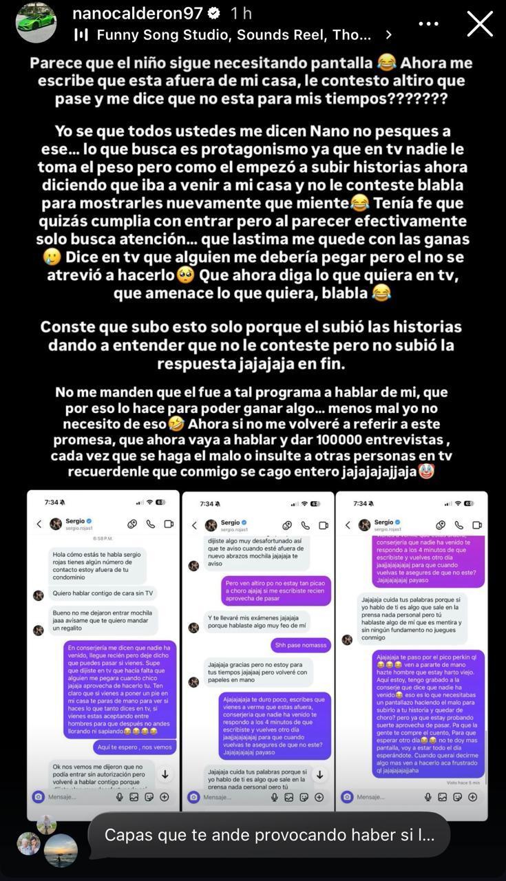 Instagram / Nano Calderón y Sergio Rojas