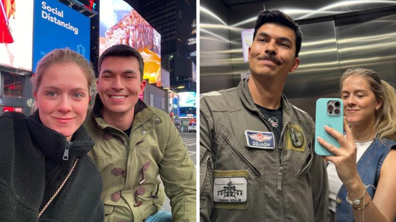 La emotiva despedida de la pareja del piloto de la FACh - Redes sociales