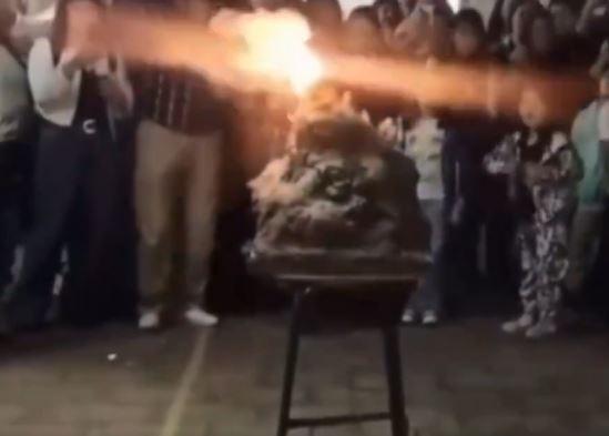 Segundos antes de la explosión del "volcán" en Argentina - RRSS