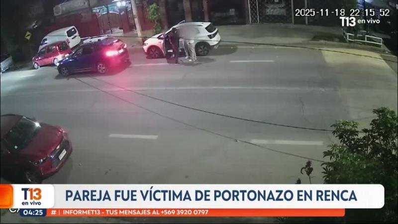 Captan violenta encerrona contra pareja en Renca: Mujer fue intimidada y su pareja golpeado en la cabeza