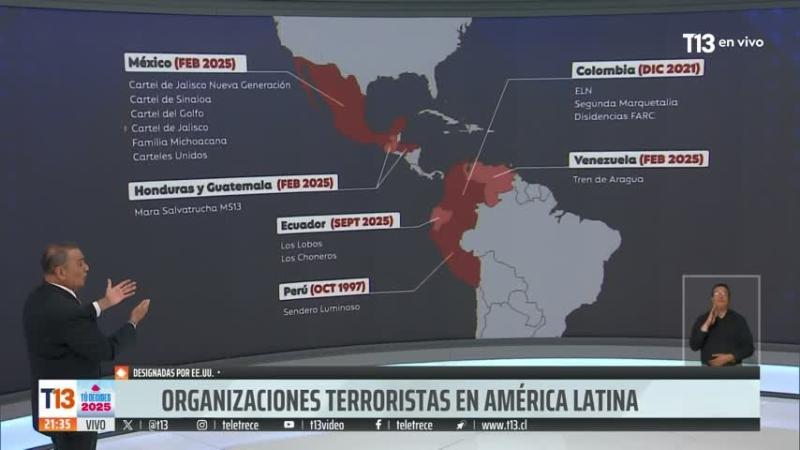 Ahora se suma el Cartel de los Soles: Cuáles son las organizaciones catalogadas como “terroristas” en Latinoamérica, según EE.UU