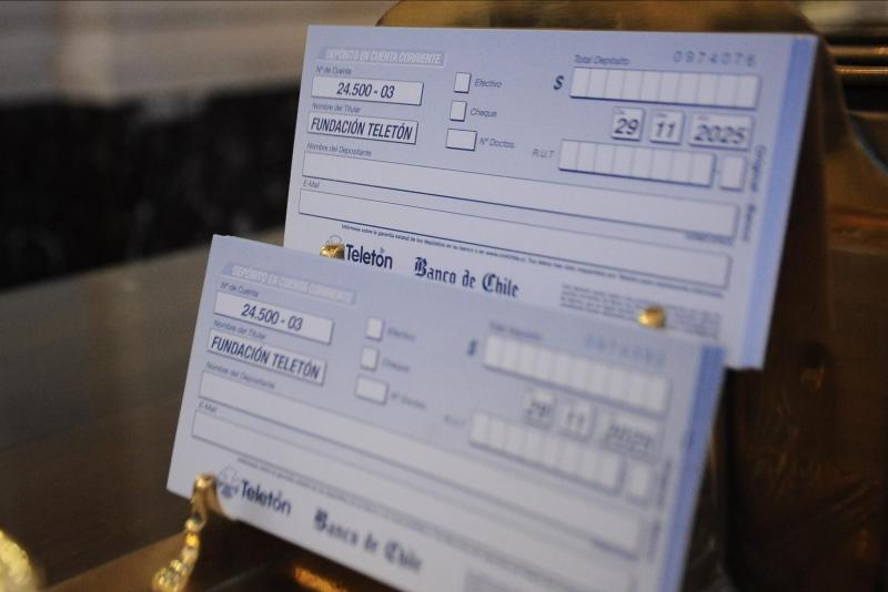 Agencia Uno - Talonarios de Banco de Chile para depósito en Teletón