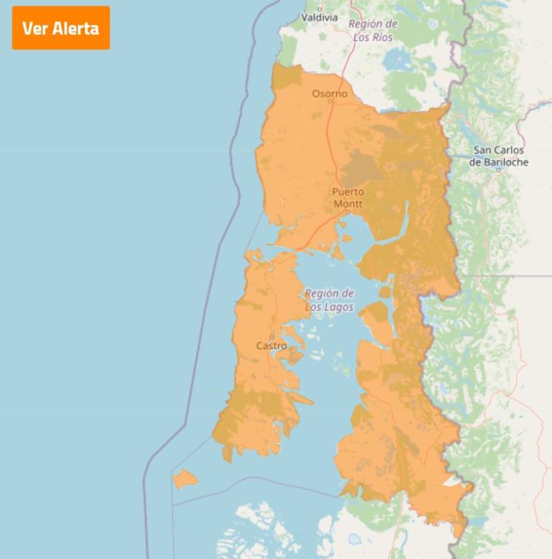 Alerta Meteorológica en Los Lagos - DMC