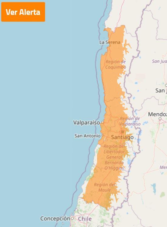 Zonas afectadas por las altas temperaturas - Meteochile