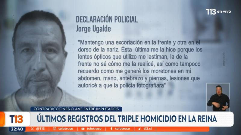 T13 - Jorge Ugalde, imputado por triple homicidio