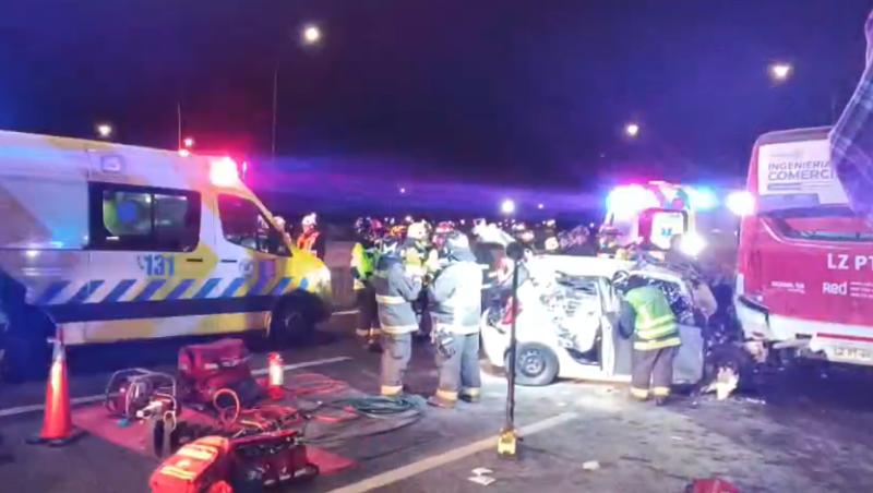 Accidente de tránsito en Autopista Central deja una persona fallecida y 3 heridas
