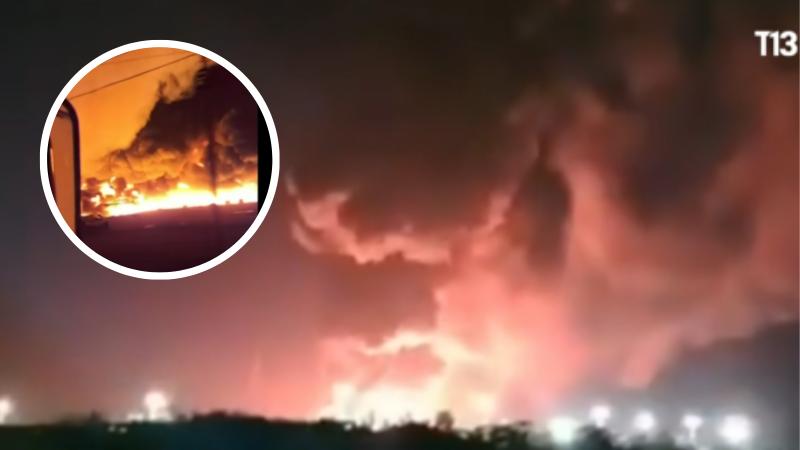 T13 - Impactante explosión en sector industrial de Buenos Aires desata gran incendio y operativo de emergencia