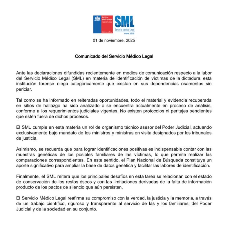 Johannes Kaiser insiste en la polémica por supuestas osamentas sin periciar y apunta a la dirección del SML: “Es engañoso y defrauda la fe pública” - SML