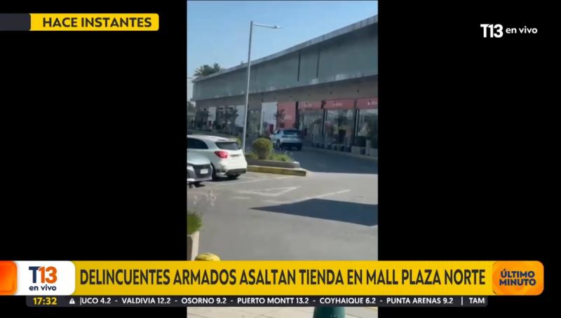 T13 en Vivo - Asalto en tienda del mall Plaza Norte