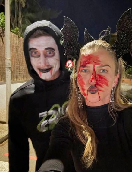 Lewandowski junto a su esposa