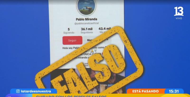 Las cuentas falsas que suplantan la identidad de Pablo Canaliza