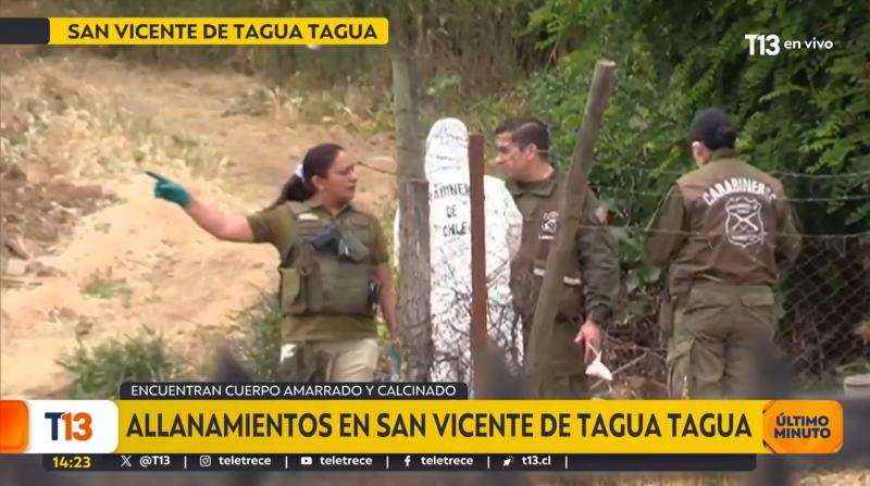 T13 Tarde - Allanamientos en San Vicente de Tagua Tagua