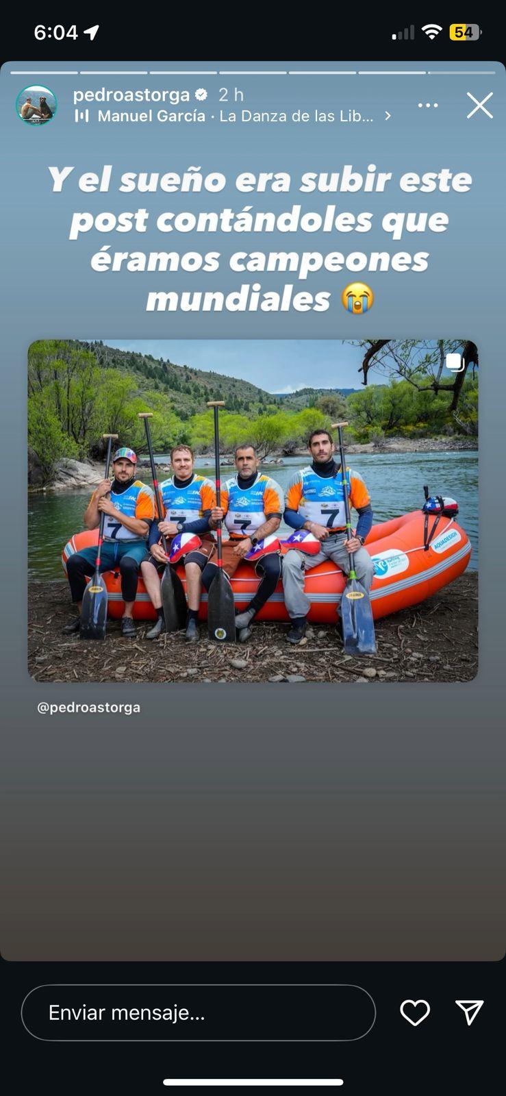 Historia de Instagram de Pedro Astorga