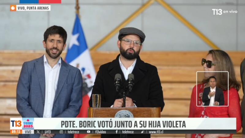 Presidente Boric emitió su voto en Punta Arenas - T13