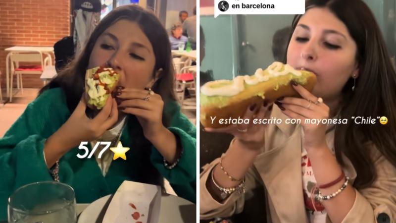 Tiktoker chilena realiza la 'Ruta del Completo' en España - Redes sociales