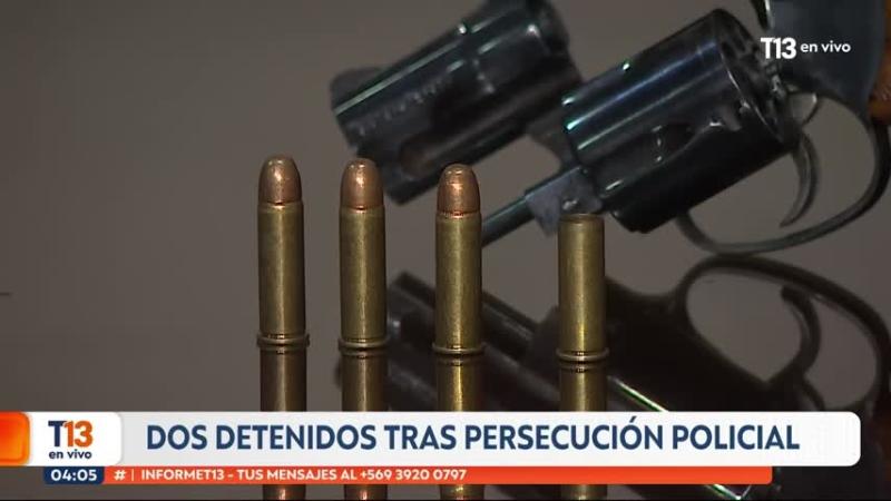 Detienen a dos sujetos tras persecución en Lo Espejo: Uno era buscado por homicidio