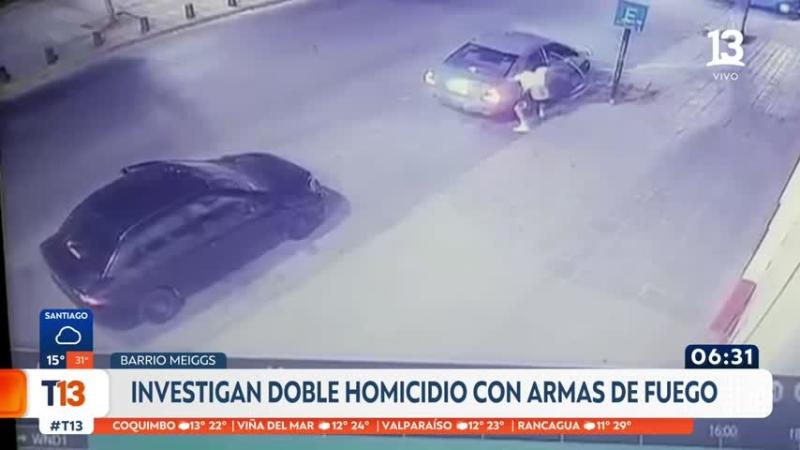 "Entre 10 y 15 disparos": Captan momento de doble homicidio en Barrio Meiggs