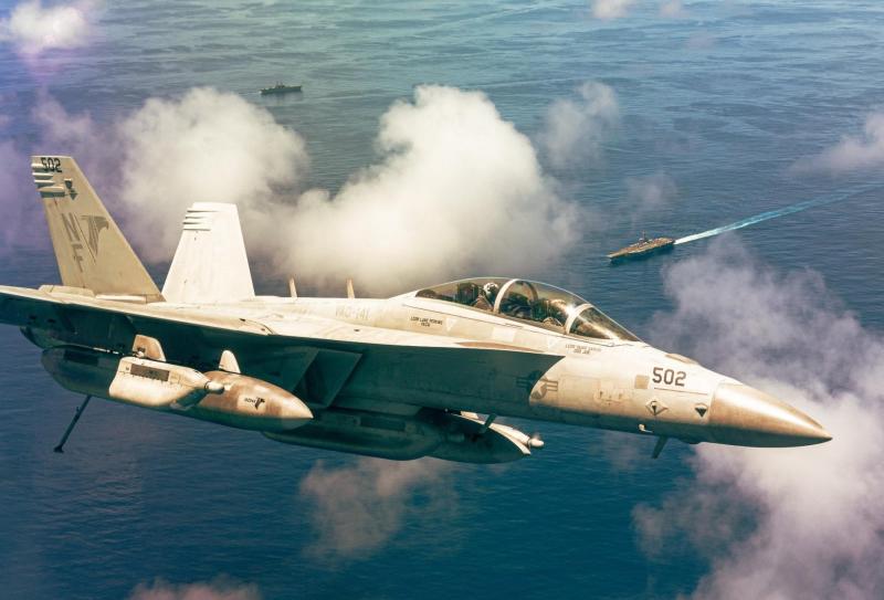 AFP - EA-18G Growler de EEUU, otra de las aeronaves que habría sobrevolado Venezuela