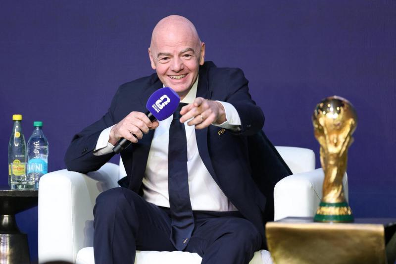 AFP - Gianni Infantino, Presidente de la FIFA, en la previa del Mundial