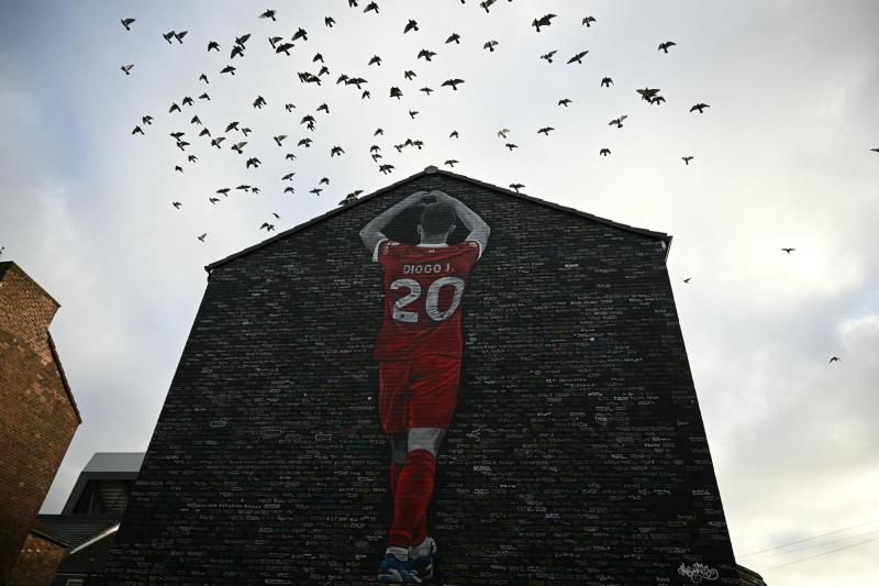 El homenaje "familiar" del Liverpool para Diogo Jota | AFP