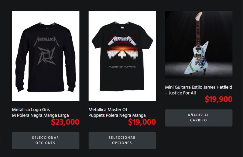 Metallica se querella contra artesana de Puerto Varas | Captura F-Rockstore