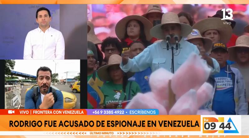 Canal 13 - Rodrigo Pérez habla desde Venezuela