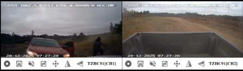 Grupo de encapuchados incendió vehículo de empresa forestal en La Araucanía - Cedida