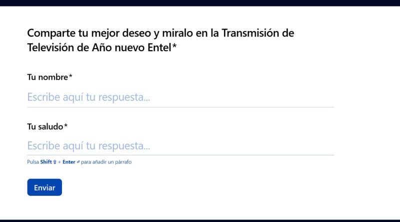 Torre Entel, saludos