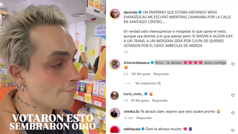 Instagram - Dani Ride denuncia agresión en la vía pública y apunta a clima de odio tras elección presidencial