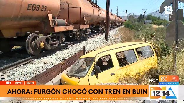 Tu Día - Furgón chocó con tren en Buin