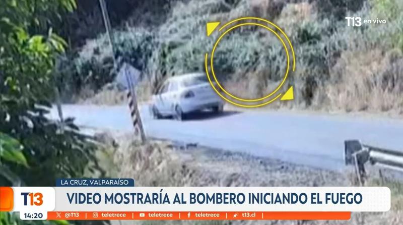 T13 - Bombero habría provocado incendio en La Cruz