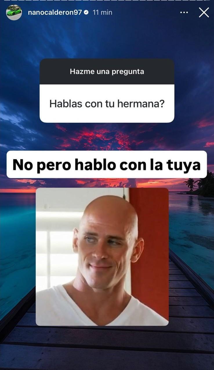 Instagram - La irónica respuesta de Nano Calderón al ser consultado por su vínculo con Kel Calderón
