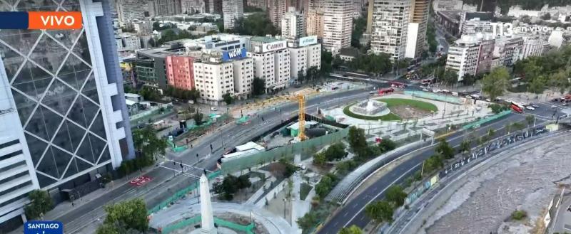 T13 - Así avanzan los trabajos en plaza Baquedano