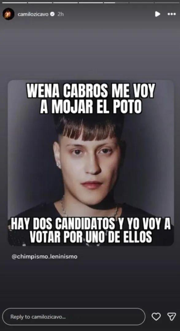 Instagram - Camilo Zicavo publica meme de Kidd Voodoo