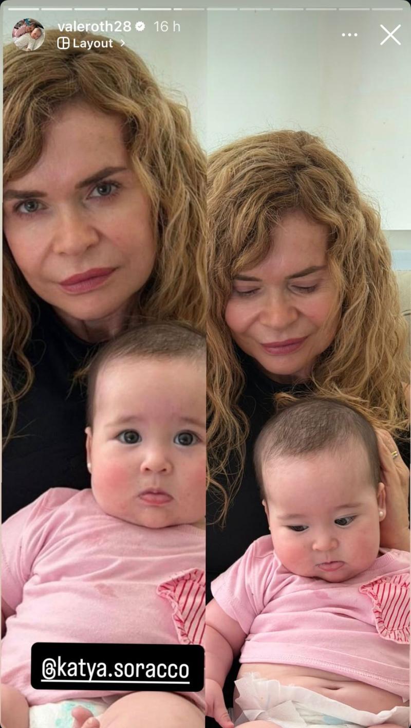 Instagram - Katya Soracco, madre de Valentina Roth con su nieta